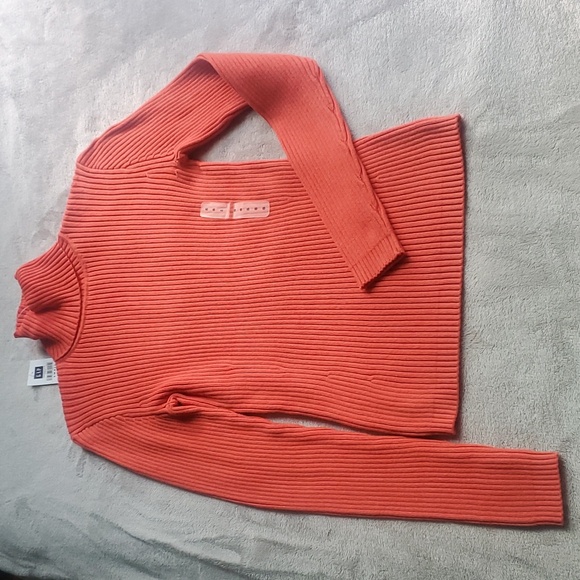 GAP Tops - Gap Stretch Turtle Neck Sweater - Orange